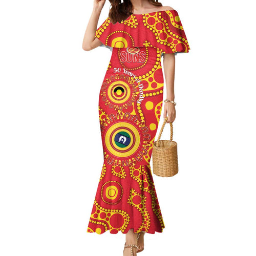 Suns NAIDOC Week 2026 Personalised Mermaid Dress 50 Years of Deadly Aboriginal Art
