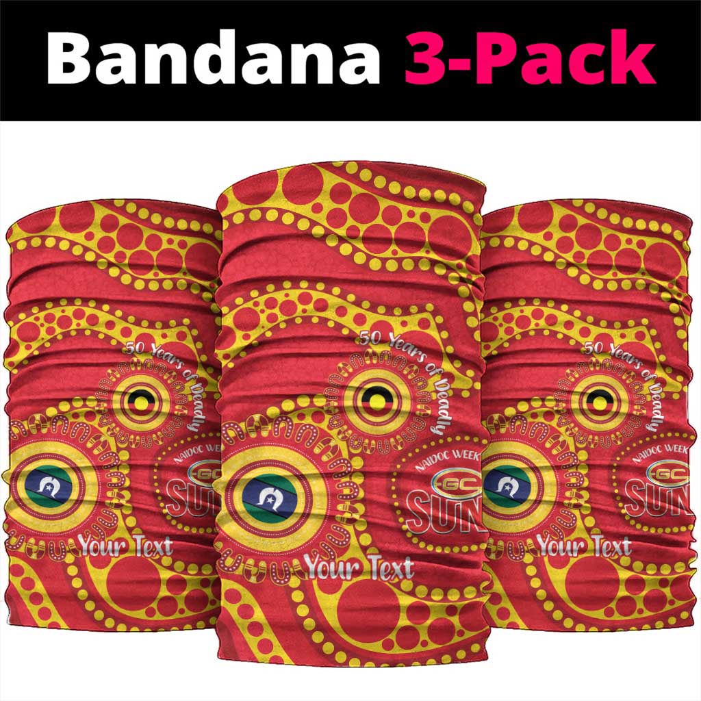 Suns NAIDOC Week 2026 Personalised Neck Gaiter 50 Years of Deadly Aboriginal Art