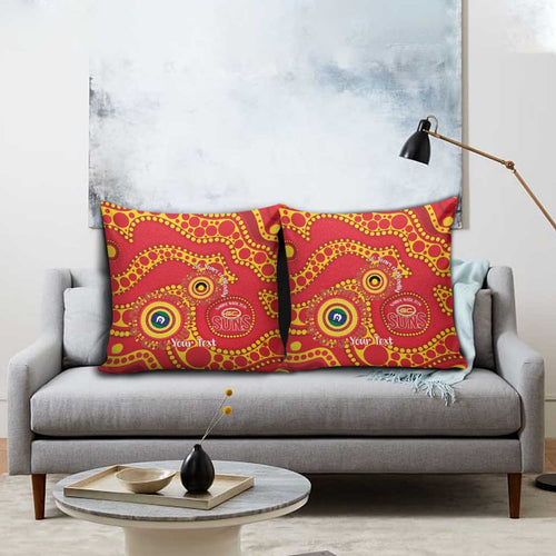 Suns NAIDOC Week 2026 Personalised Pillow Cover 50 Years of Deadly Aboriginal Art