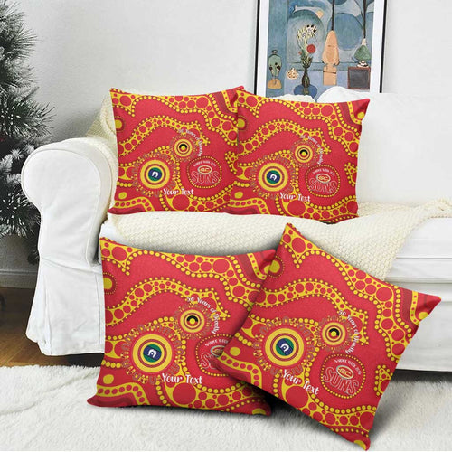Suns NAIDOC Week 2026 Personalised Pillow Cover 50 Years of Deadly Aboriginal Art