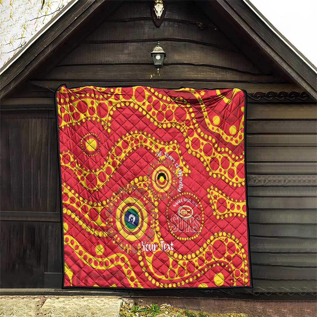 Suns NAIDOC Week 2026 Personalised Quilt 50 Years of Deadly Aboriginal Art