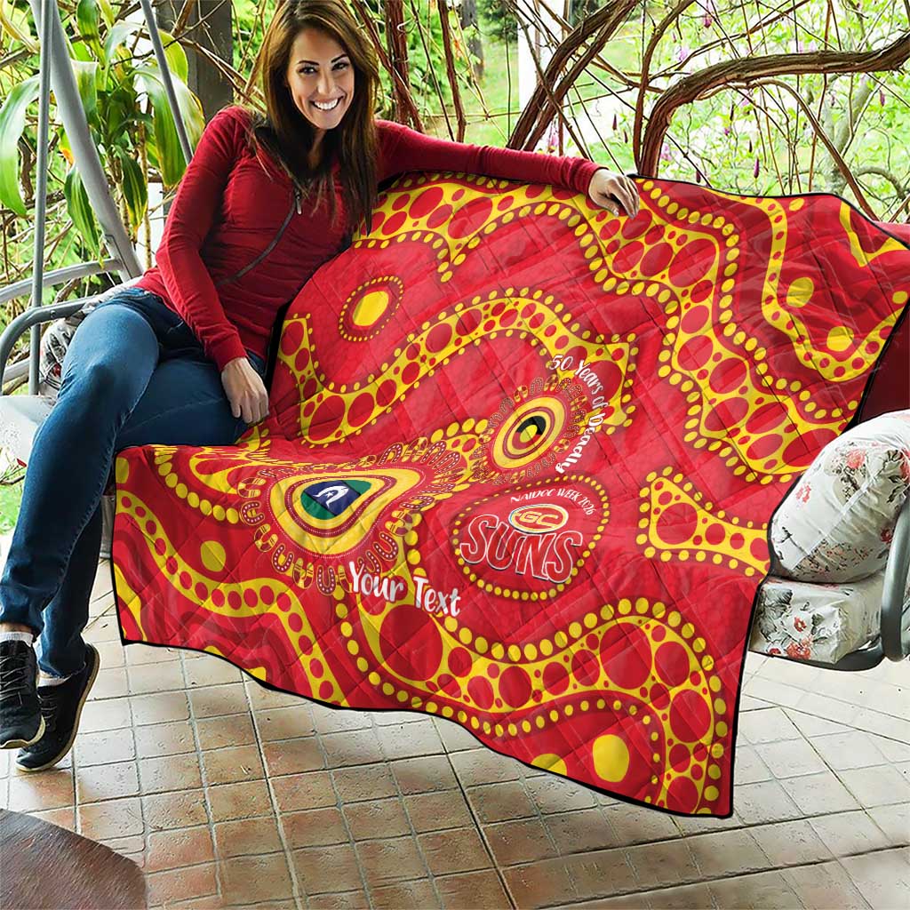 Suns NAIDOC Week 2026 Personalised Quilt 50 Years of Deadly Aboriginal Art