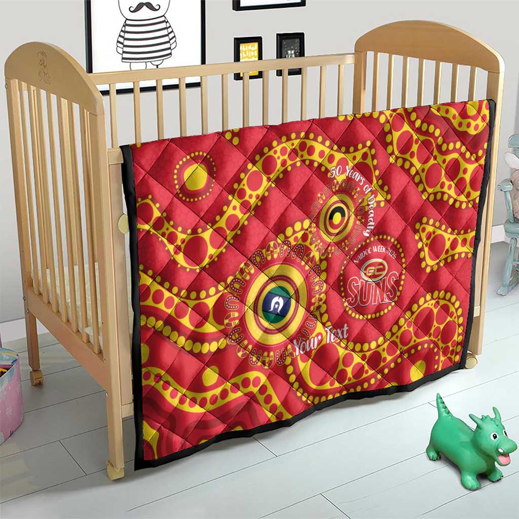 Suns NAIDOC Week 2026 Personalised Quilt 50 Years of Deadly Aboriginal Art