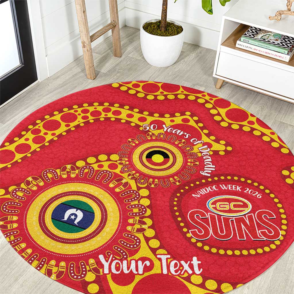 Suns NAIDOC Week 2026 Personalised Round Carpet 50 Years of Deadly Aboriginal Art