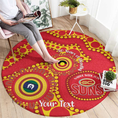 Suns NAIDOC Week 2026 Personalised Round Carpet 50 Years of Deadly Aboriginal Art