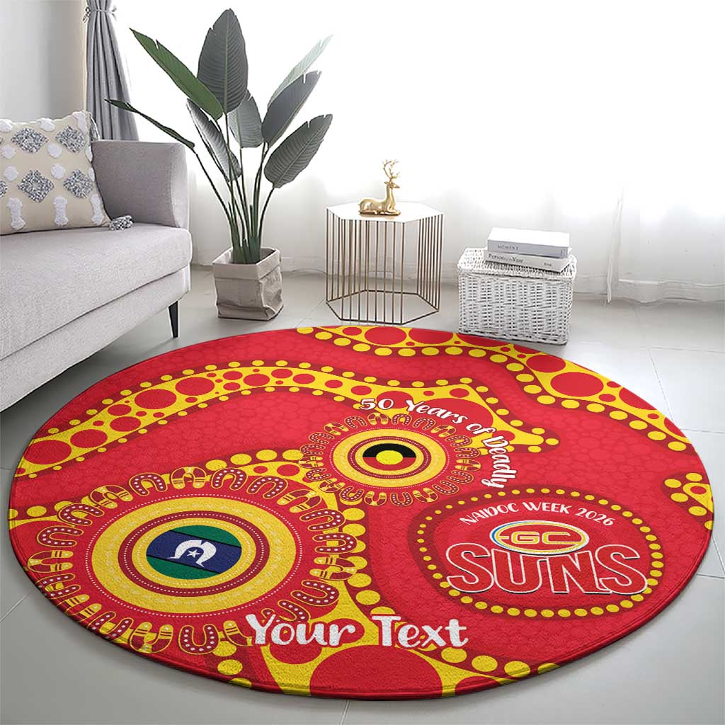 Suns NAIDOC Week 2026 Personalised Round Carpet 50 Years of Deadly Aboriginal Art