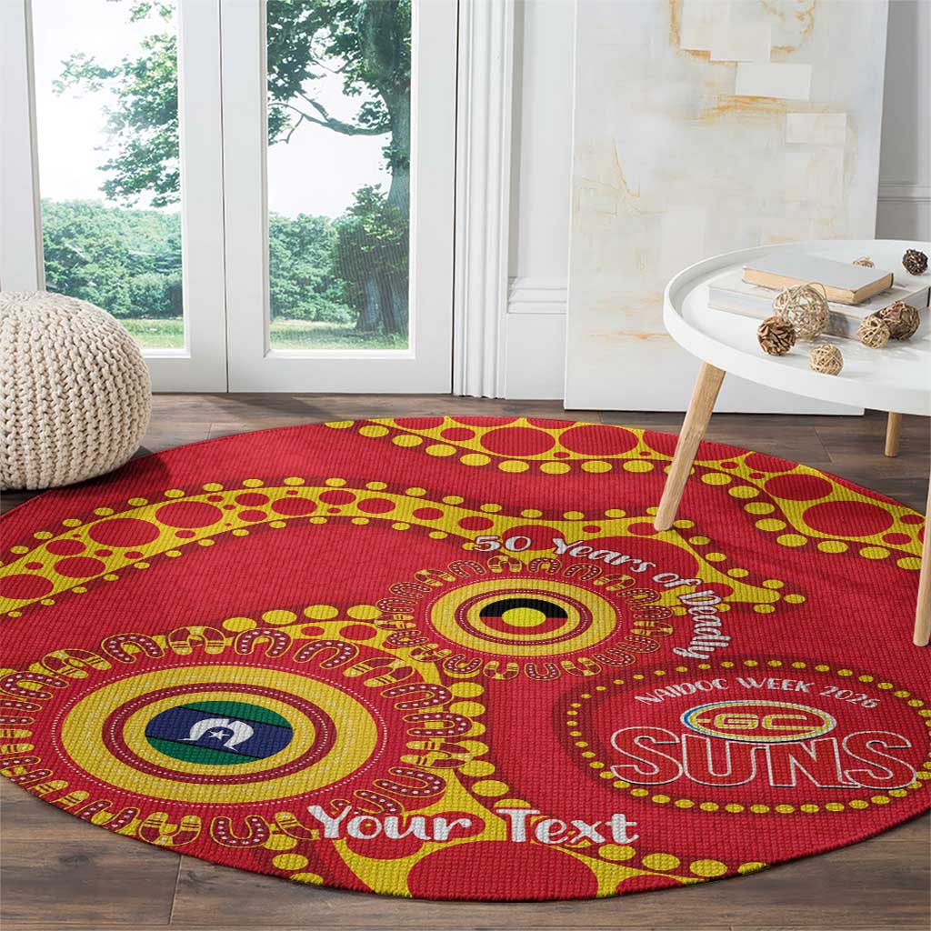 Suns NAIDOC Week 2026 Personalised Round Carpet 50 Years of Deadly Aboriginal Art