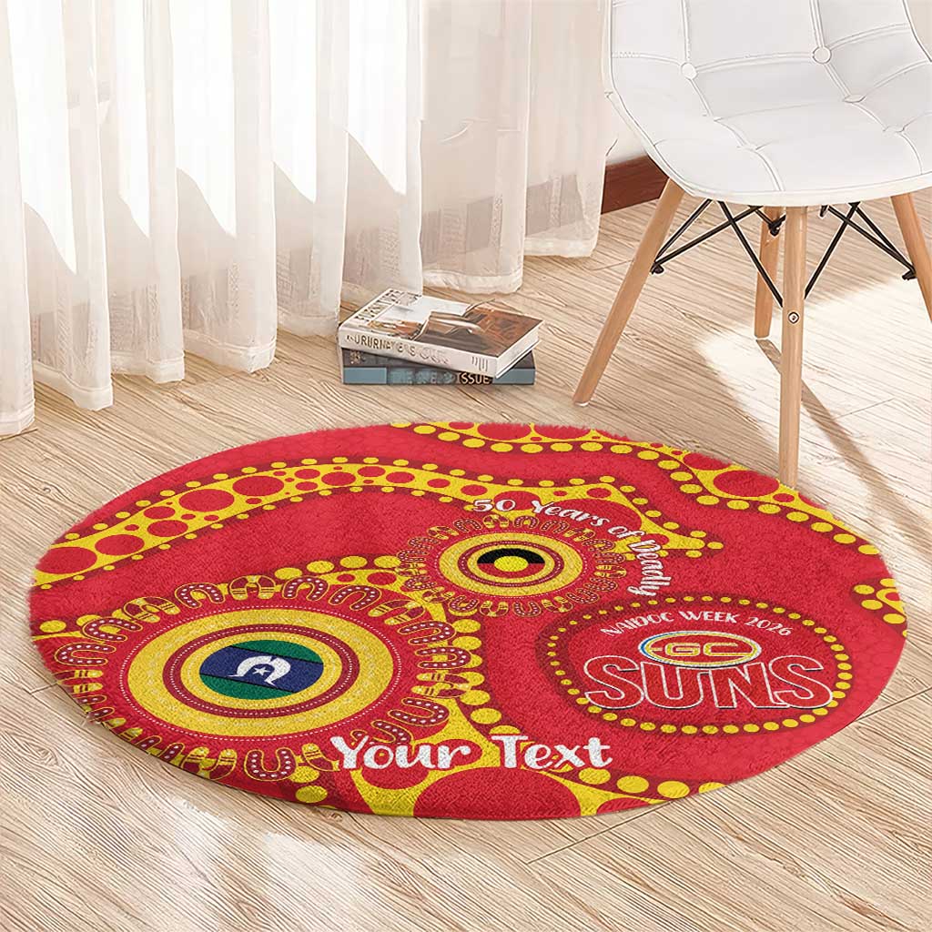 Suns NAIDOC Week 2026 Personalised Round Carpet 50 Years of Deadly Aboriginal Art