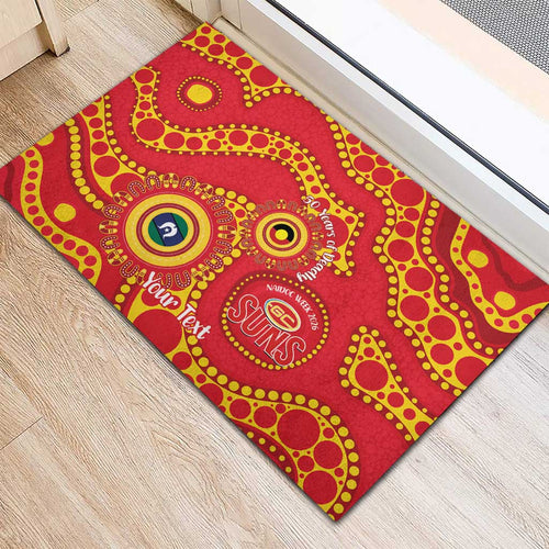 Suns NAIDOC Week 2026 Personalised Rubber Doormat 50 Years of Deadly Aboriginal Art