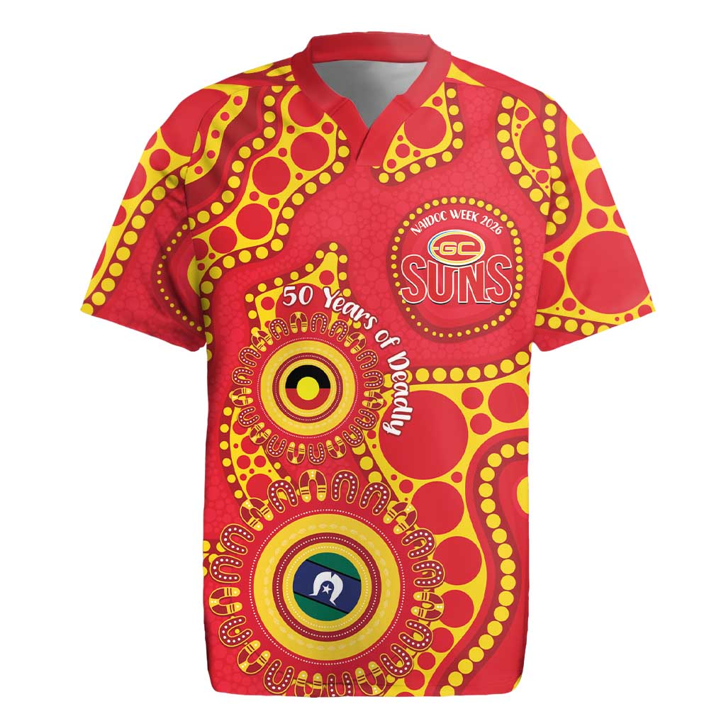 Suns NAIDOC Week 2026 Personalised Rugby Jersey 50 Years of Deadly Aboriginal Art