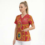 Suns NAIDOC Week 2026 Personalised Scrub Top 50 Years of Deadly Aboriginal Art