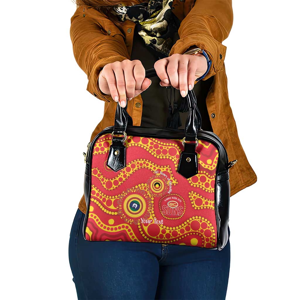 Suns NAIDOC Week 2026 Personalised Shoulder Handbag 50 Years of Deadly Aboriginal Art