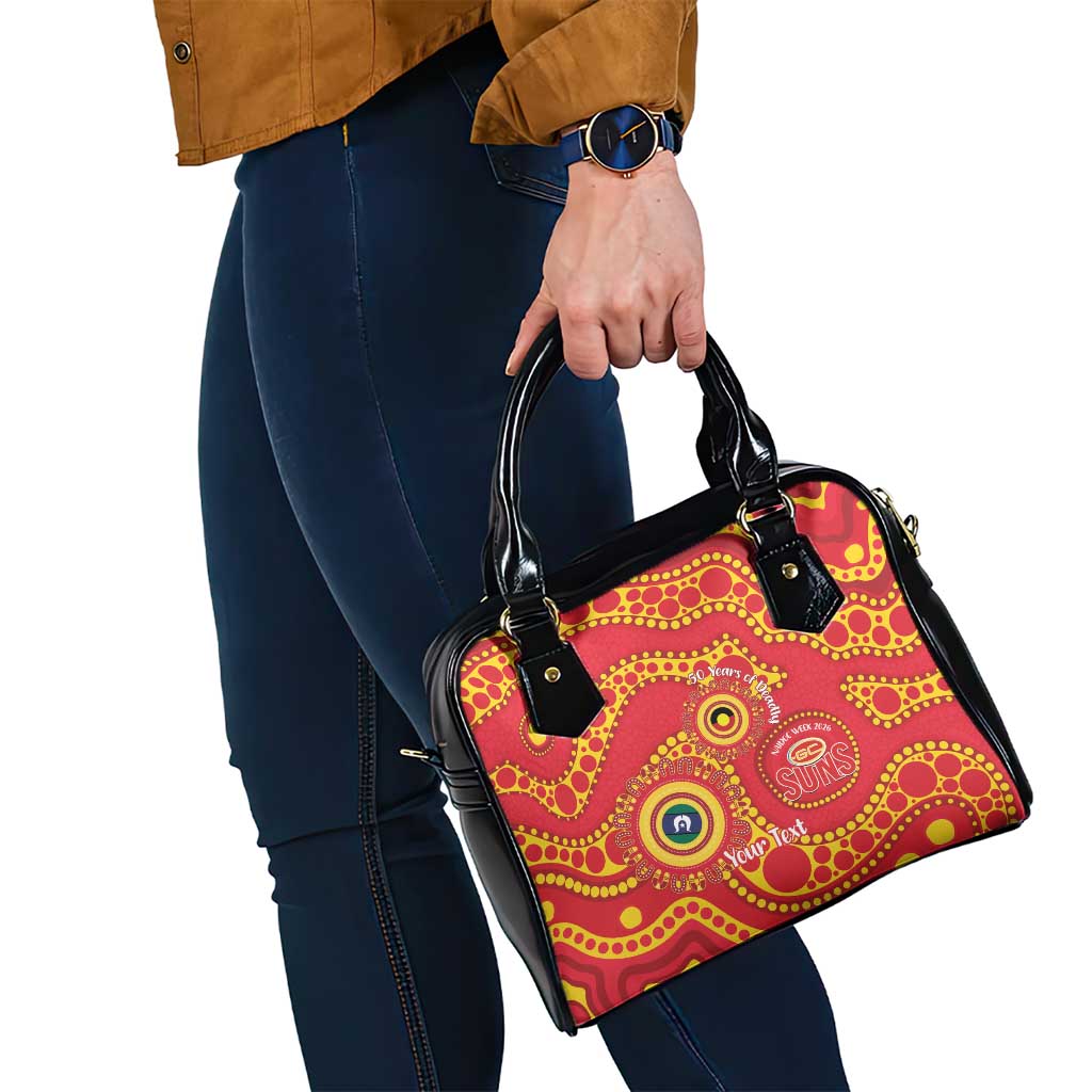 Suns NAIDOC Week 2026 Personalised Shoulder Handbag 50 Years of Deadly Aboriginal Art