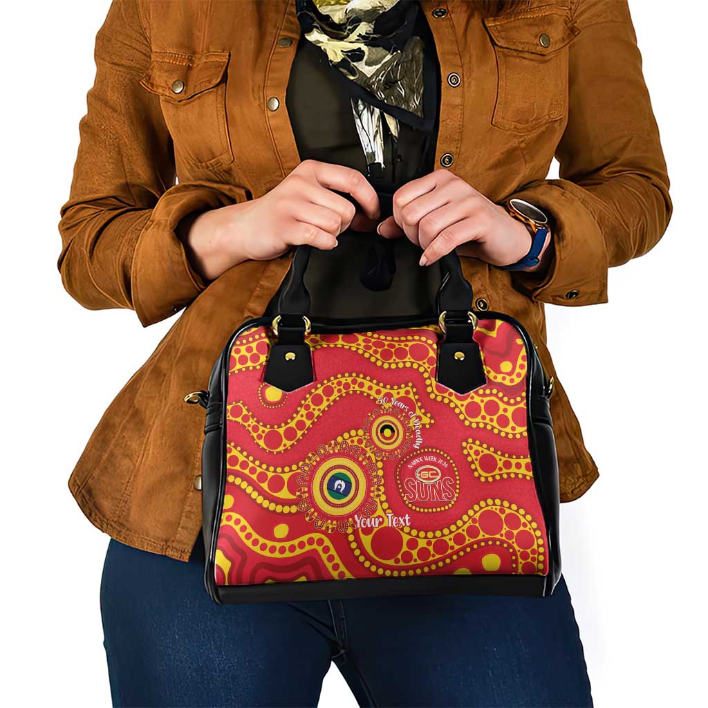 Suns NAIDOC Week 2026 Personalised Shoulder Handbag 50 Years of Deadly Aboriginal Art