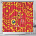 Suns NAIDOC Week 2026 Personalised Shower Curtain 50 Years of Deadly Aboriginal Art