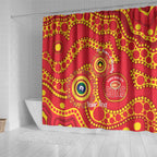 Suns NAIDOC Week 2026 Personalised Shower Curtain 50 Years of Deadly Aboriginal Art