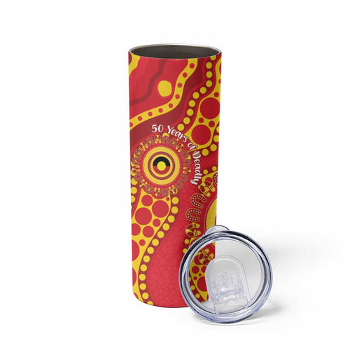Suns NAIDOC Week 2026 Personalised Skinny Tumbler 50 Years of Deadly Aboriginal Art