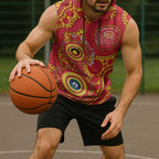 Suns NAIDOC Week 2026 Personalised Sleeveless Hoodie 50 Years of Deadly Aboriginal Art