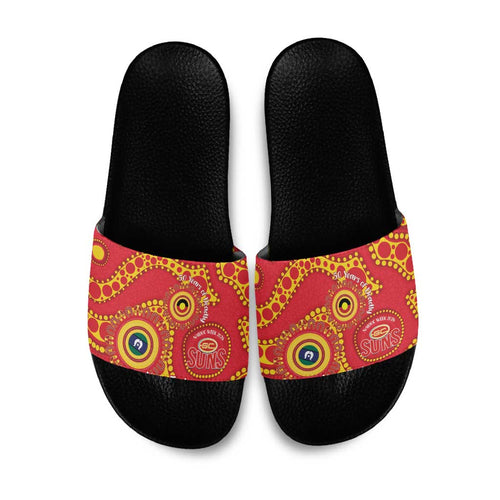 Suns NAIDOC Week 2026 Personalised Slide Sandals 50 Years of Deadly Aboriginal Art