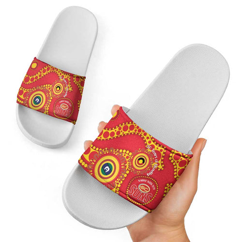 Suns NAIDOC Week 2026 Personalised Slide Sandals 50 Years of Deadly Aboriginal Art