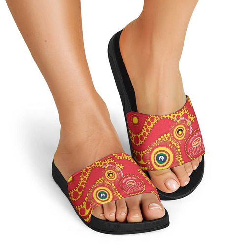 Suns NAIDOC Week 2026 Personalised Slide Sandals 50 Years of Deadly Aboriginal Art