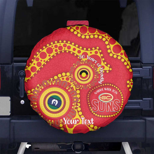 Suns NAIDOC Week 2026 Personalised Spare Tire Cover 50 Years of Deadly Aboriginal Art