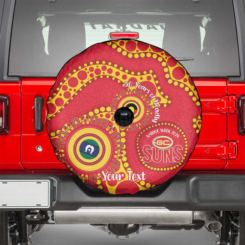 Suns NAIDOC Week 2026 Personalised Spare Tire Cover 50 Years of Deadly Aboriginal Art