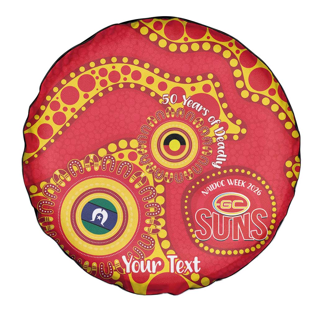 Suns NAIDOC Week 2026 Personalised Spare Tire Cover 50 Years of Deadly Aboriginal Art