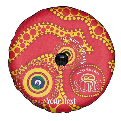 Suns NAIDOC Week 2026 Personalised Spare Tire Cover 50 Years of Deadly Aboriginal Art