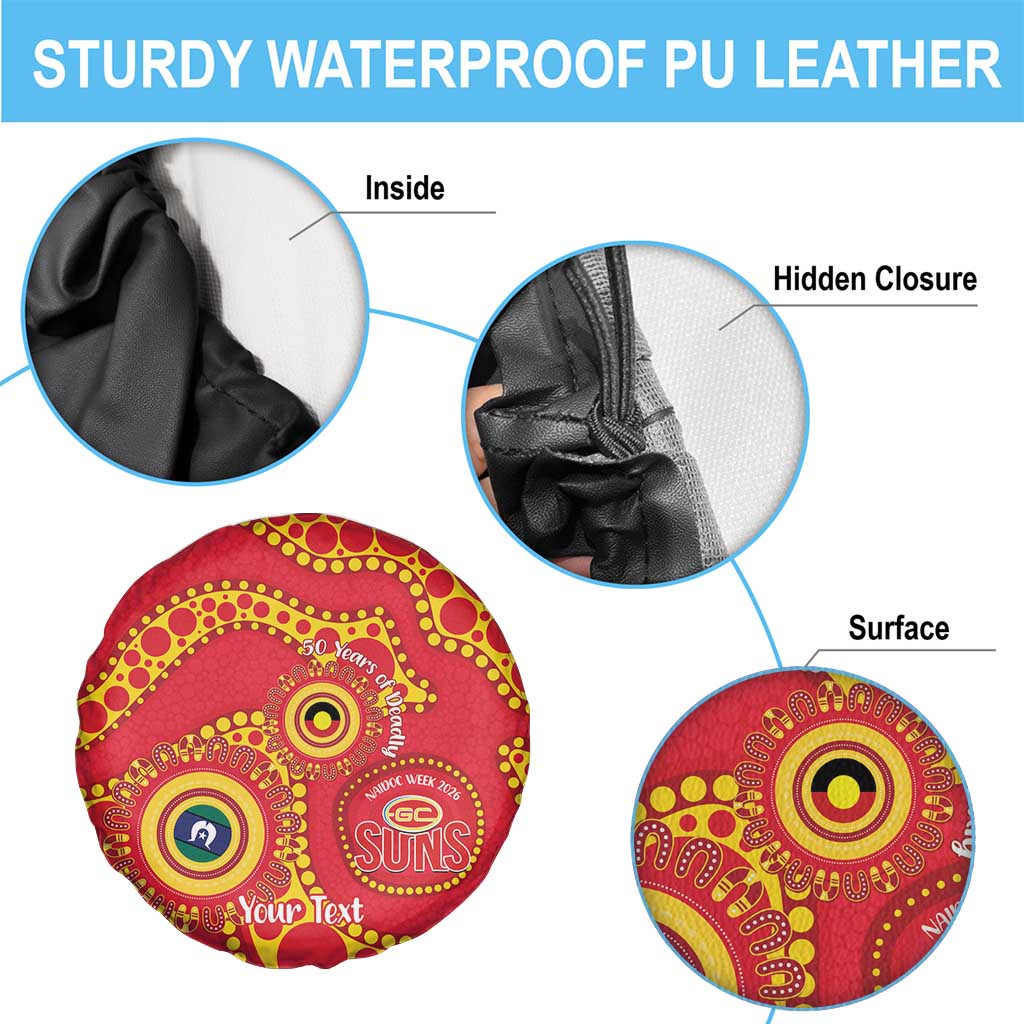 Suns NAIDOC Week 2026 Personalised Spare Tire Cover 50 Years of Deadly Aboriginal Art