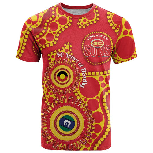 Suns NAIDOC Week 2026 Personalised T Shirt 50 Years of Deadly Aboriginal Art