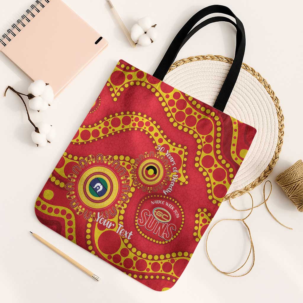Suns NAIDOC Week 2026 Personalised Tote Bag 50 Years of Deadly Aboriginal Art