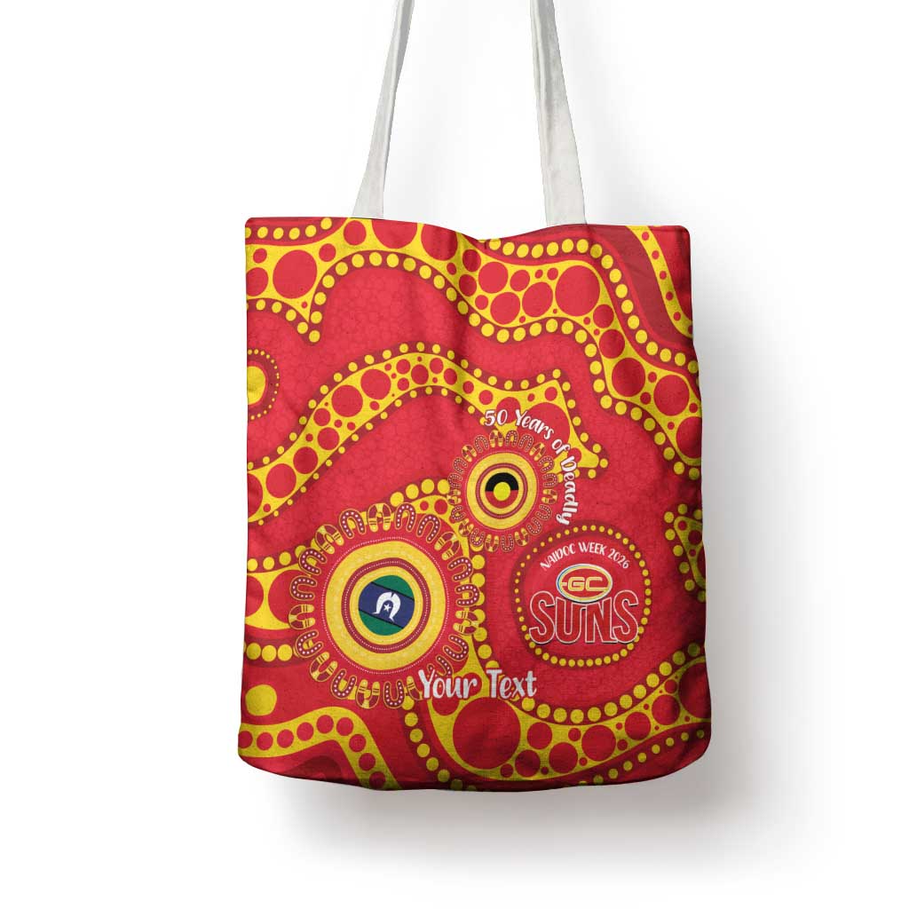 Suns NAIDOC Week 2026 Personalised Tote Bag 50 Years of Deadly Aboriginal Art