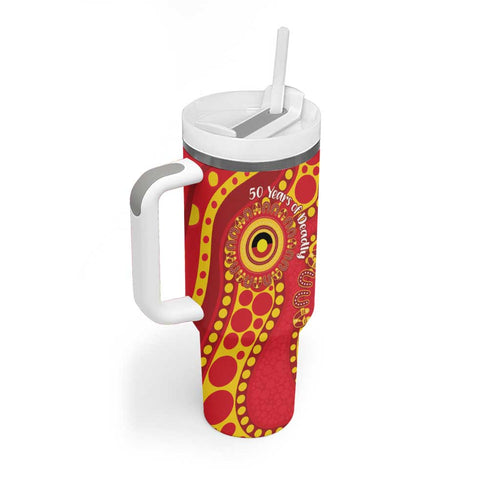 Suns NAIDOC Week 2026 Personalised Tumbler With Handle 50 Years of Deadly Aboriginal Art