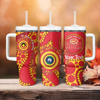 Suns NAIDOC Week 2026 Personalised Tumbler With Handle 50 Years of Deadly Aboriginal Art