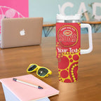 Suns NAIDOC Week 2026 Personalised Tumbler With Handle 50 Years of Deadly Aboriginal Art