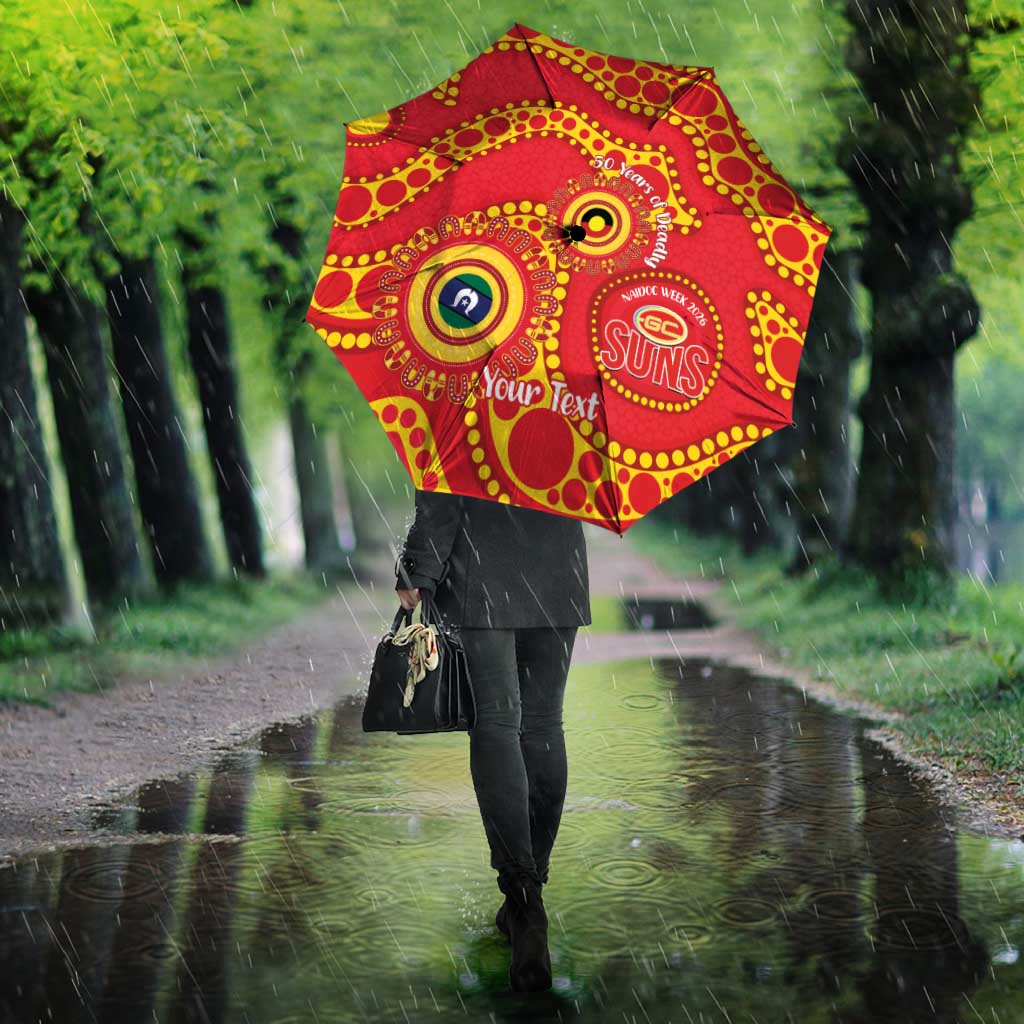 Suns NAIDOC Week 2026 Personalised Umbrella 50 Years of Deadly Aboriginal Art