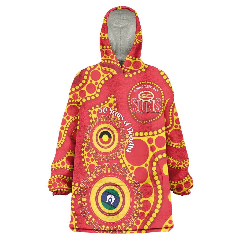 Suns NAIDOC Week 2026 Personalised Wearable Blanket Hoodie 50 Years of Deadly Aboriginal Art
