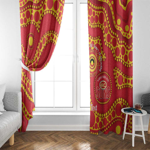 Suns NAIDOC Week 2026 Personalised Window Curtain 50 Years of Deadly Aboriginal Art