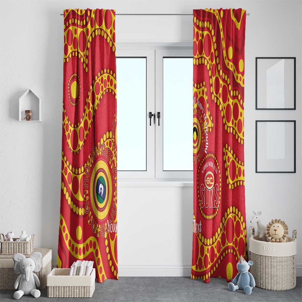 Suns NAIDOC Week 2026 Personalised Window Curtain 50 Years of Deadly Aboriginal Art