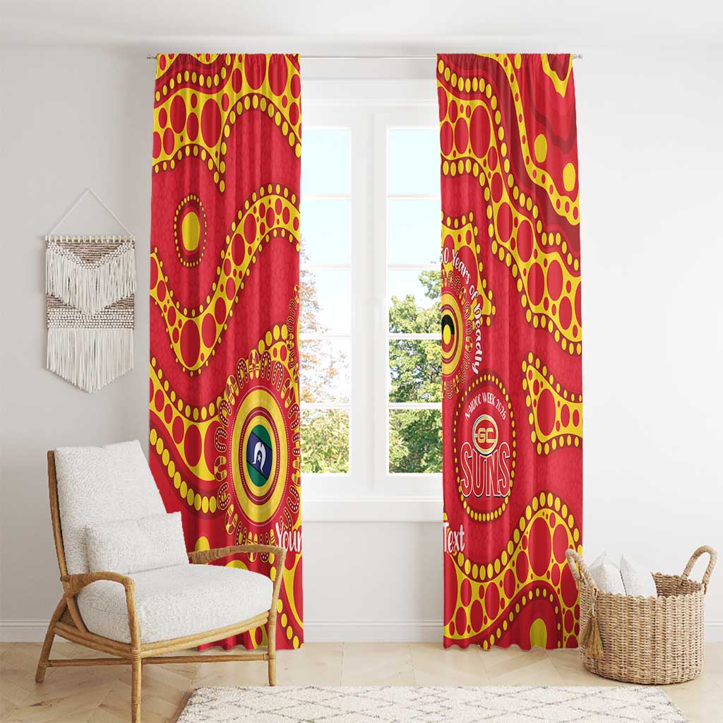 Suns NAIDOC Week 2026 Personalised Window Curtain 50 Years of Deadly Aboriginal Art
