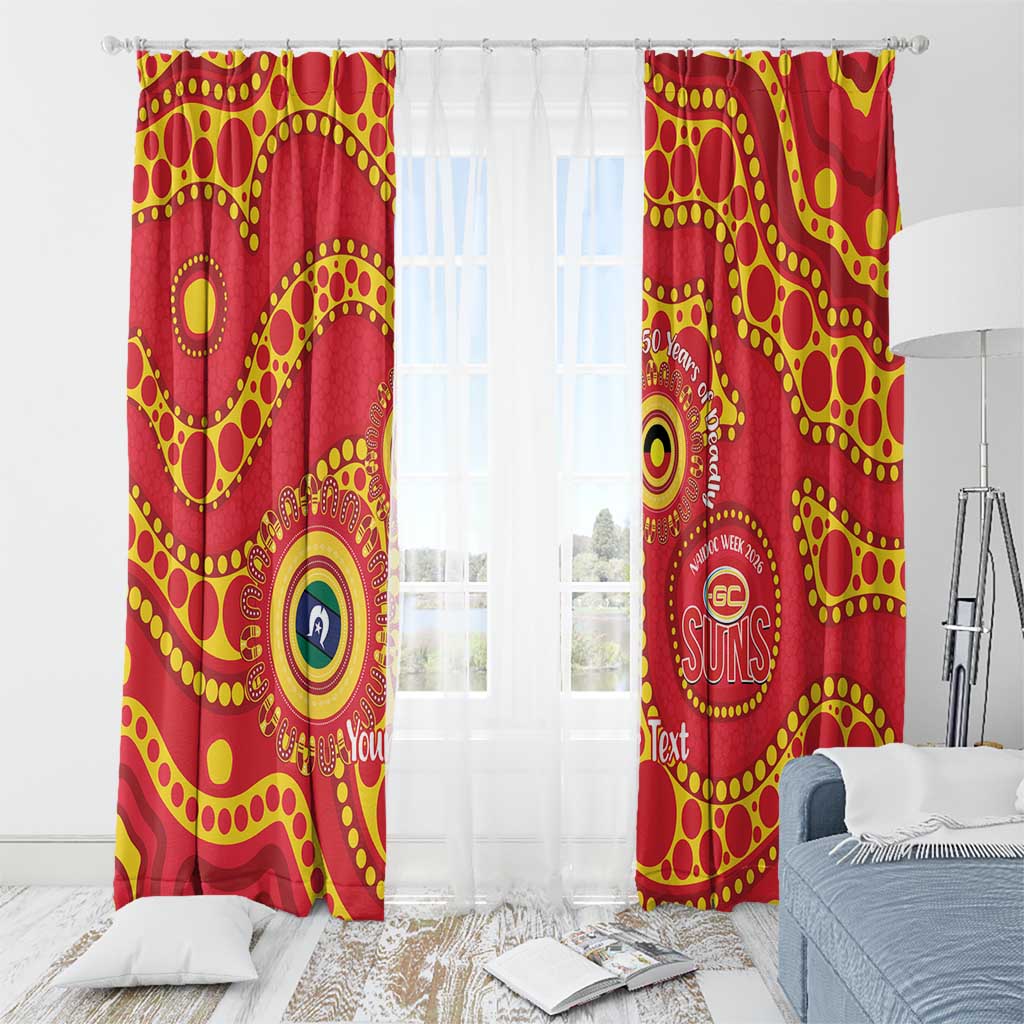 Suns NAIDOC Week 2026 Personalised Window Curtain 50 Years of Deadly Aboriginal Art