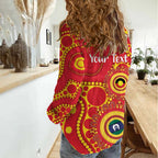 Suns NAIDOC Week 2026 Personalised Women Casual Shirt 50 Years of Deadly Aboriginal Art