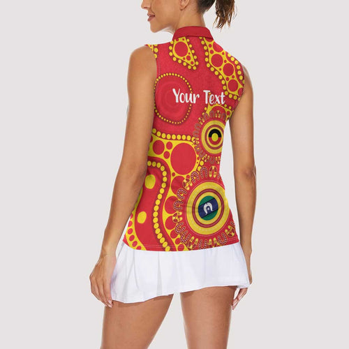 Suns NAIDOC Week 2026 Personalised Women Sleeveless Polo Shirt 50 Years of Deadly Aboriginal Art