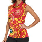 Suns NAIDOC Week 2026 Personalised Women Sleeveless Polo Shirt 50 Years of Deadly Aboriginal Art