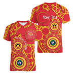 Suns NAIDOC Week 2026 Personalised Women V-Neck T-Shirt 50 Years of Deadly Aboriginal Art