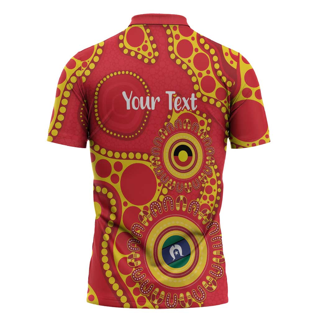 Suns NAIDOC Week 2026 Personalised Zipper Polo Shirt 50 Years of Deadly Aboriginal Art
