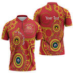 Suns NAIDOC Week 2026 Personalised Zipper Polo Shirt 50 Years of Deadly Aboriginal Art