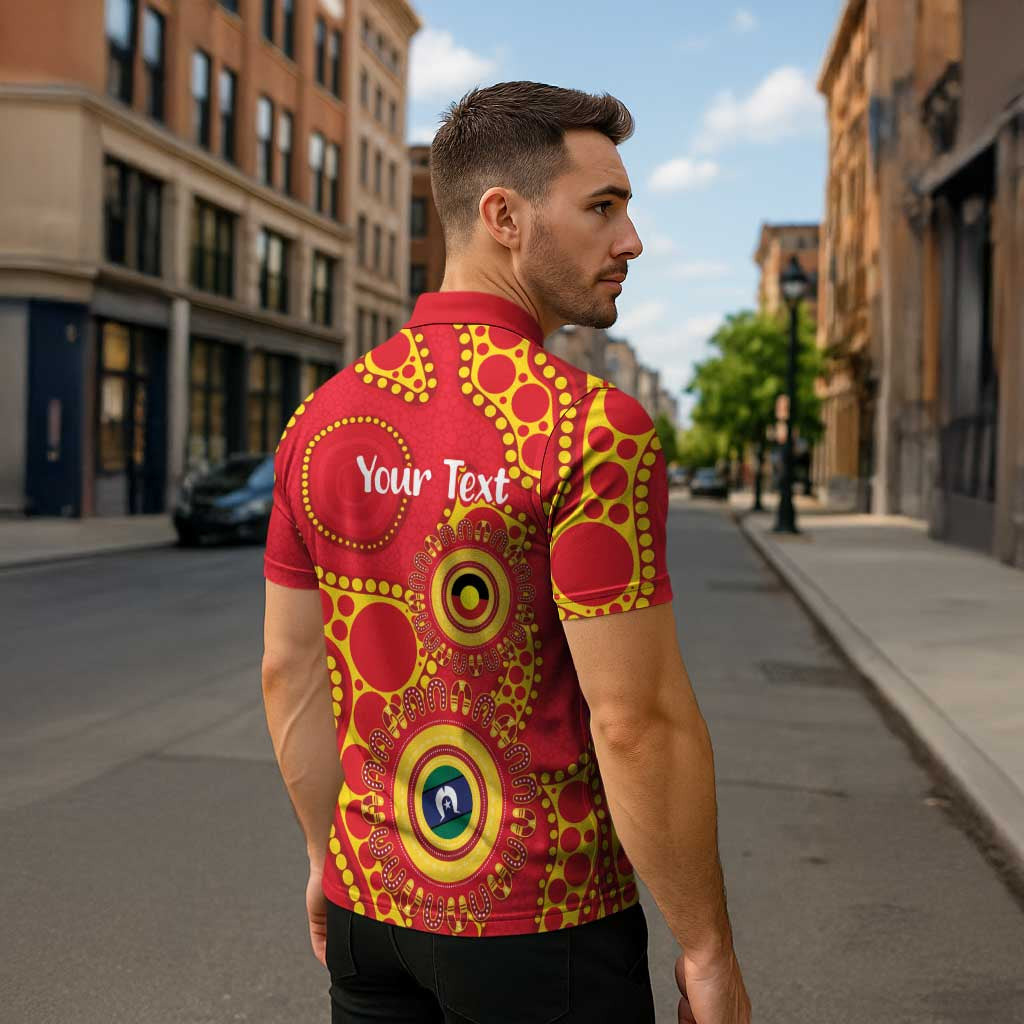Suns NAIDOC Week 2026 Personalised Zipper Polo Shirt 50 Years of Deadly Aboriginal Art
