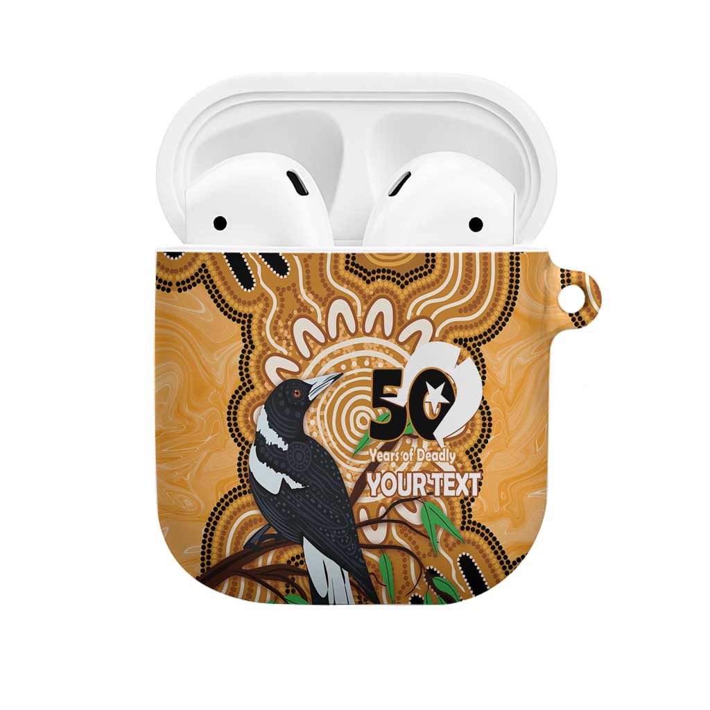 Personalised Australia Magpie NAIDOC Week 2026 AirPods Case 50 Years of Deadly Aboriginal Art